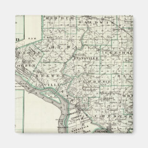 Map of Randolph County, Red Bud and Chester Magnet