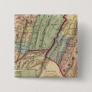 Map of Randolph, Pendleton counties 15 Cm Square Badge