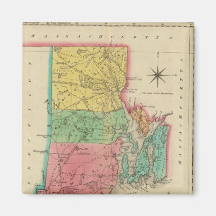 Map Of Rhode Island Magnet