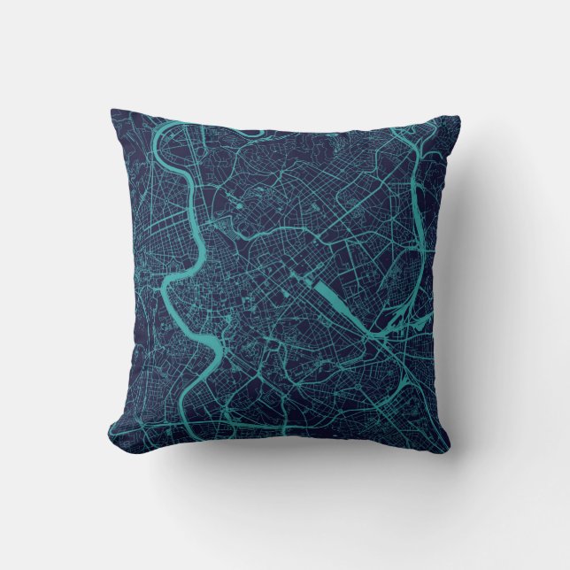 Map of Rome Cushion (Front)