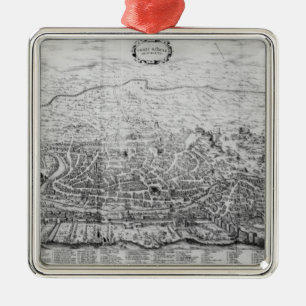 Map of Rome Metal Tree Decoration