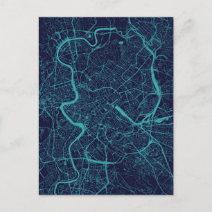 Map of Rome Postcard