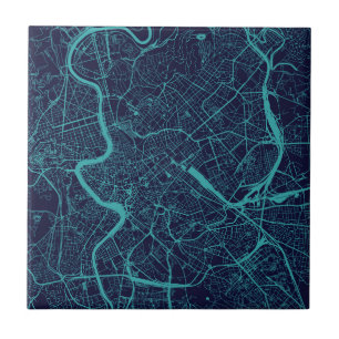 Map of Rome Tile