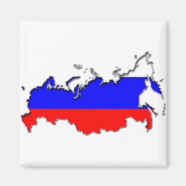 Map of Russia Magnet (Front)