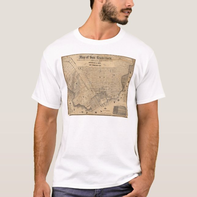 Map of San Francisco T-Shirt (Front)