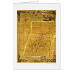 Map of Saratoga Springs, New York by Bevan 1854