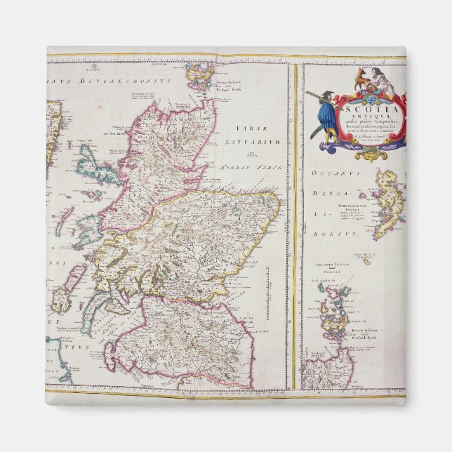 Map of Scotland, c.1700 Magnet (Front)