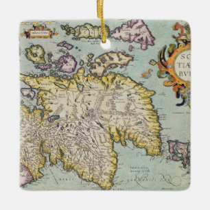 Map of Scotland   Miliaria Scotia Ceramic Ornament