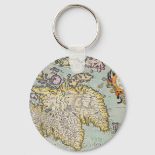 Map of Scotland Miliaria Scotia Key Ring