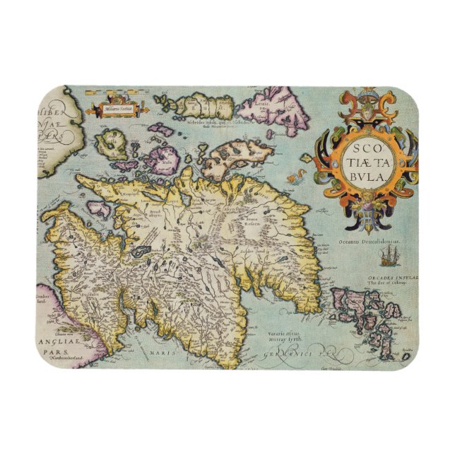 Map of Scotland | Miliaria Scotia Magnet (Horizontal)