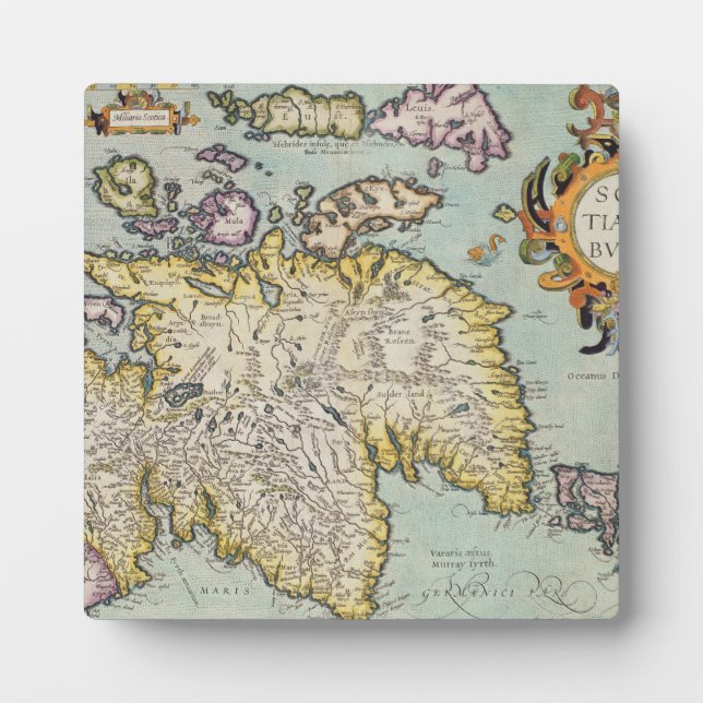 Map of Scotland | Miliaria Scotia Plaque (Front)
