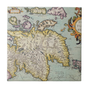 Map of Scotland Miliaria Scotia Tile