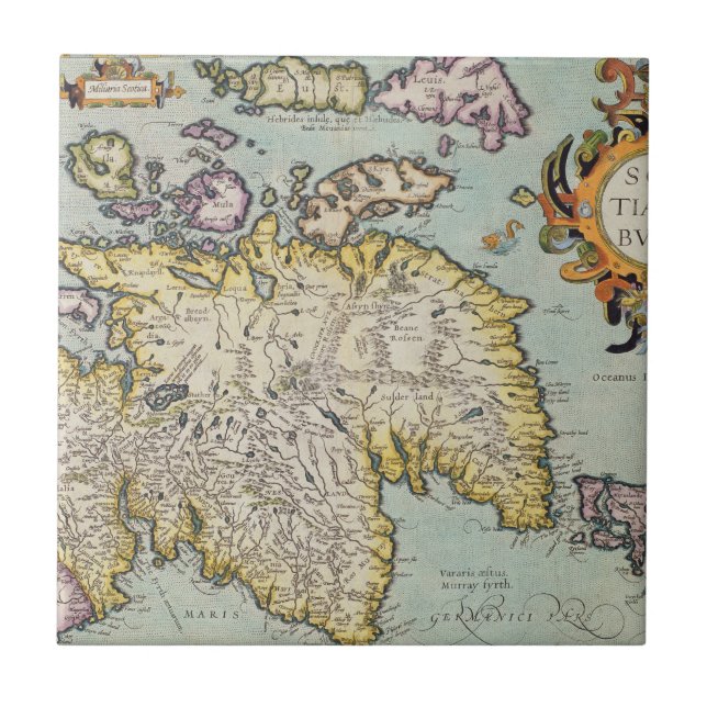 Map of Scotland | Miliaria Scotia Tile (Front)