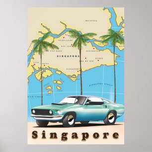 map of Singapore Poster