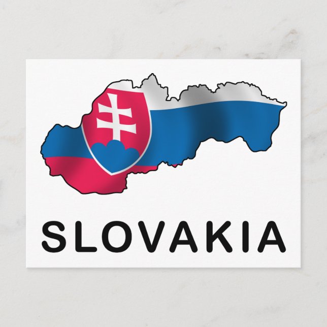 Map Of Slovakia Postcard (Front)