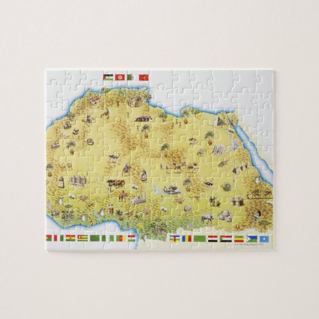 Map of South Africa 2 Jigsaw Puzzle (Horizontal)