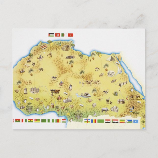 Map of South Africa 2 Postcard (Front)