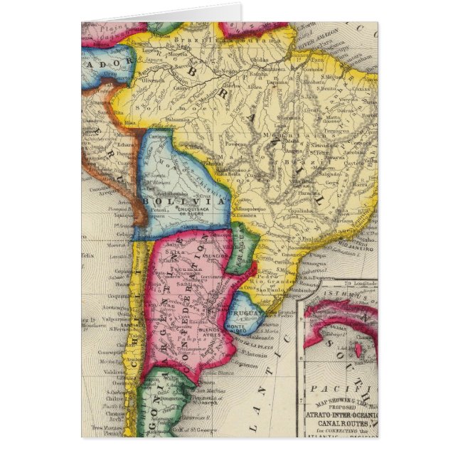 Map Of South America (Front)