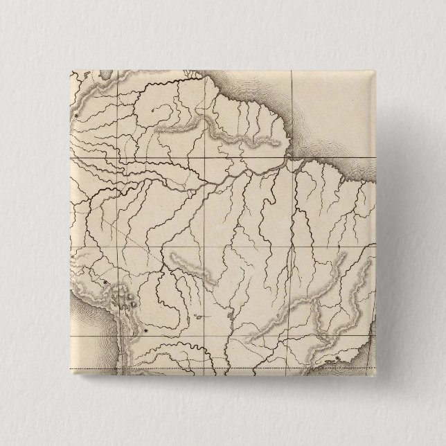 Map of South America 15 Cm Square Badge (Front)