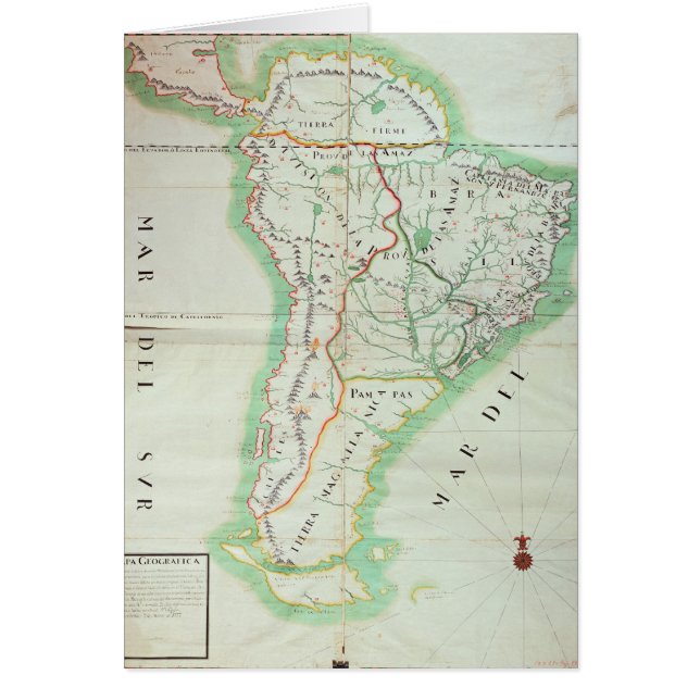 Map of South America, 1777 (Front)