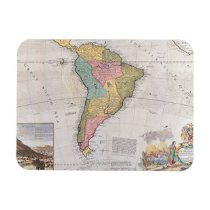 Map of South America 3 Magnet