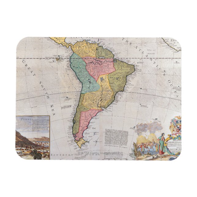 Map of South America 3 Magnet (Horizontal)