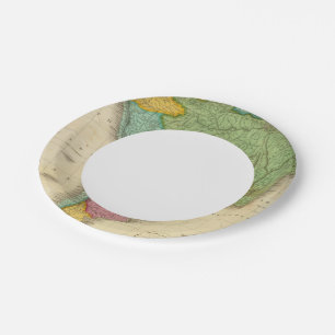 Map of South America 4 Paper Plate