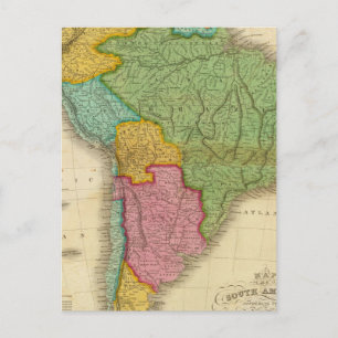 Map of South America 4 Postcard