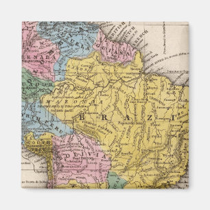 Map of South America 5 Magnet