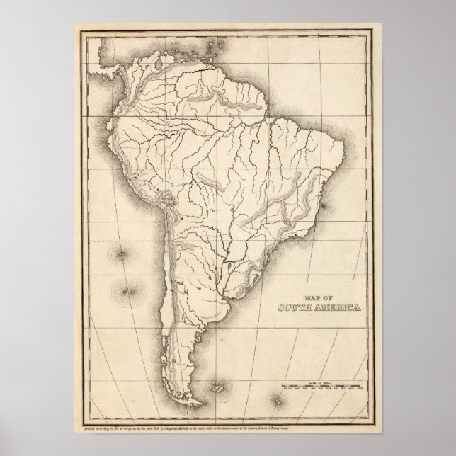 Map of South America Poster (Front)