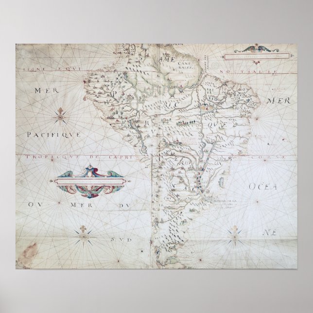 Map of South America Poster (Front)