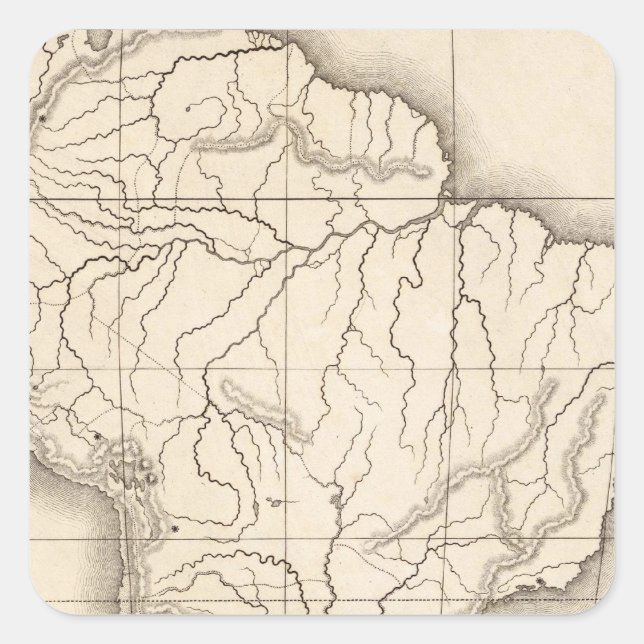 Map of South America Square Sticker (Front)