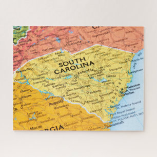 Map of South Carolina Jigsaw Puzzle