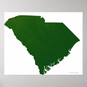 Map of South Carolina Poster