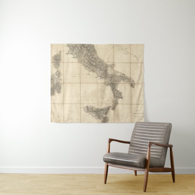 Map of South Italy and Adjacent Coasts Tapestry (In Situ (Horizontal))