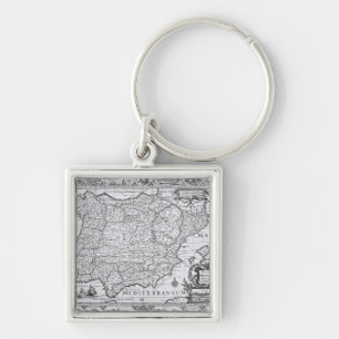 Map of Spain Key Ring