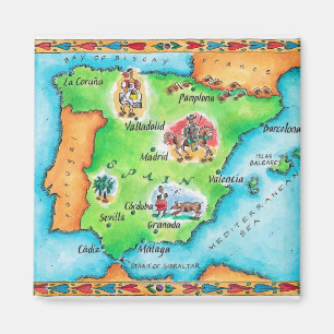 Map of Spain Magnet