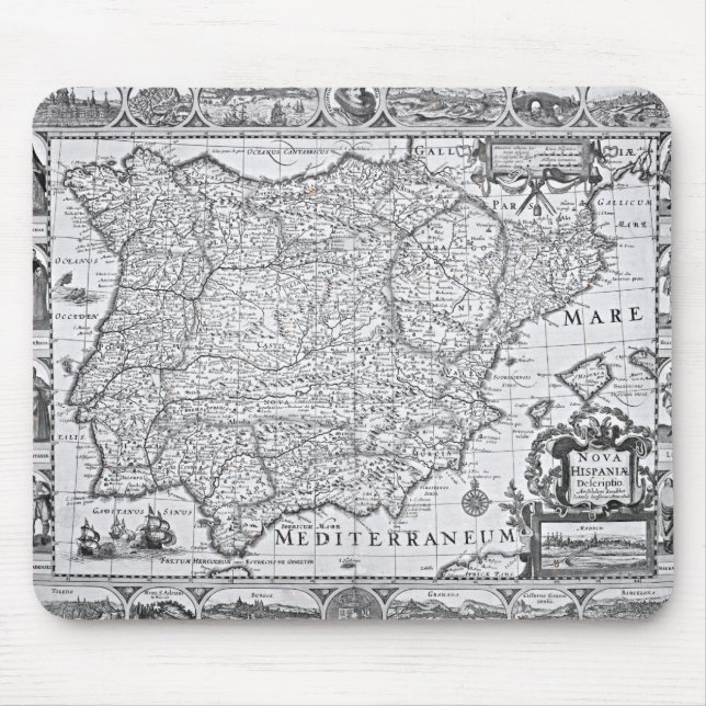 Map of Spain Mouse Pad (Front)