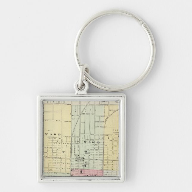 Map of Springfield City Key Ring (Front)