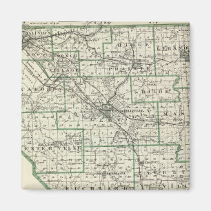 Map of St Clair County, Lebanon and Carlyle Magnet