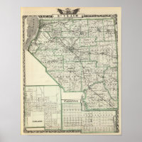 Map of St Clair County, Lebanon and Carlyle
