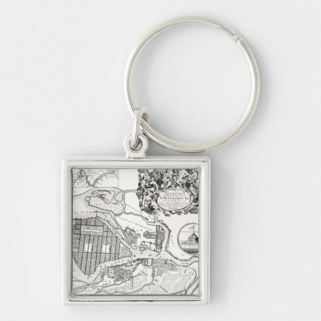Map of St.Petersburg Key Ring (Front)