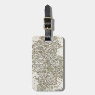 MAP OF STAFFORDSHIRE, 1793 LUGGAGE TAG