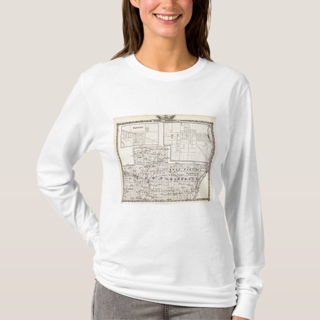 Map of Stark and west part of Marshall counties T-Shirt (Front)