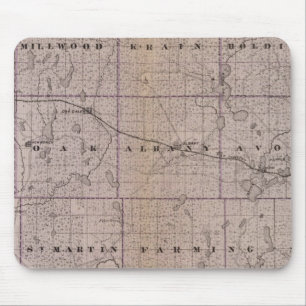 Map of Stearns County, Minnesota Mouse Pad