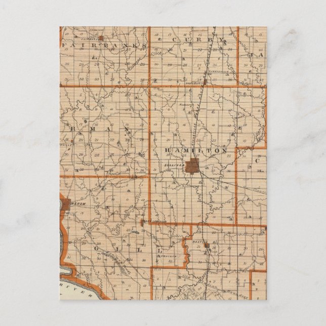 Map of Sullivan County Postcard (Front)