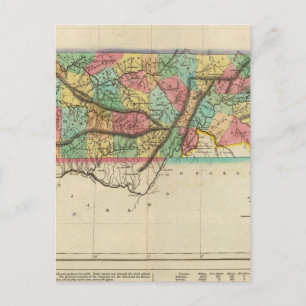 Map Of Tennessee Postcard