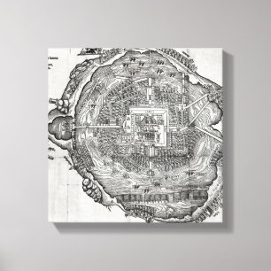 Map of Tenochtitlan Canvas Print