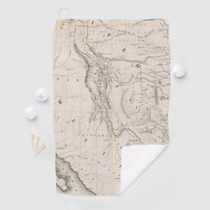 Map Of Texas And The Countries Adjacent Golf Towel