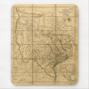 Map of Texas by John Arrowsmith (1841) Mouse Pad